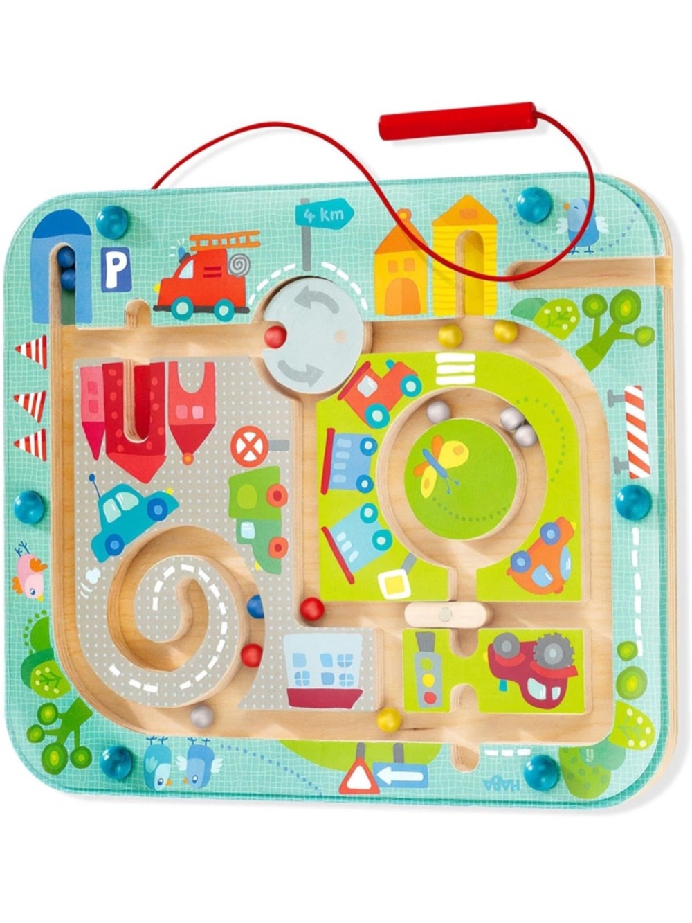 HABA Busy Board for Toddlers: Town Magnetic Maze Puzzle Game